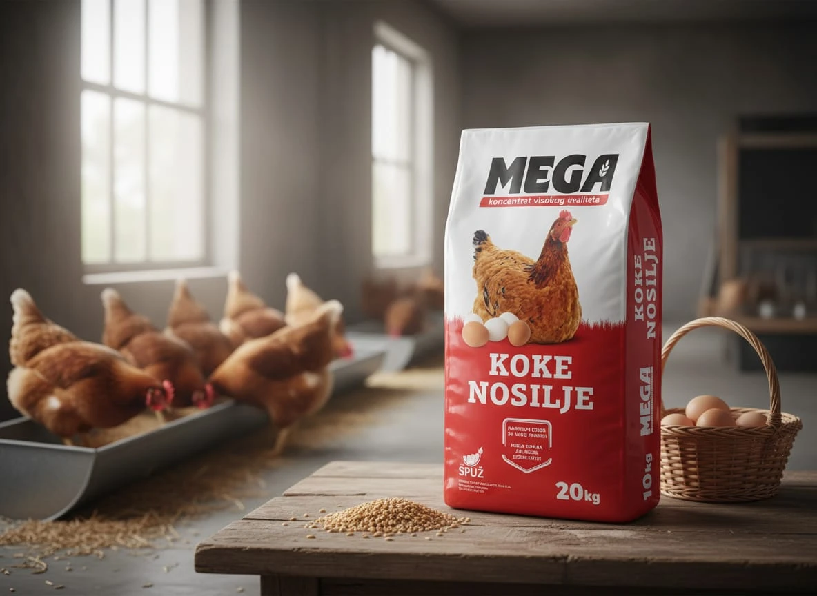 MEGA hrana za koke nosilje — Fabrika stočne hrane Spuž